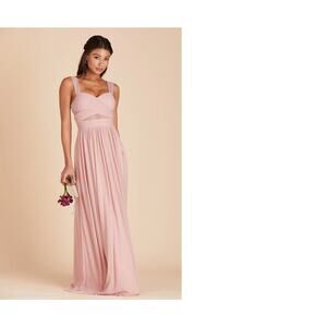 1483  NWT Birdy Grey Elsye Mesh Bridesmaids Dress Dusty Rose Size Medium